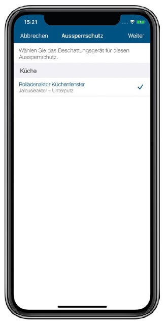 Screenshot - Homematic IP App - Screenshot Aussperrschutz