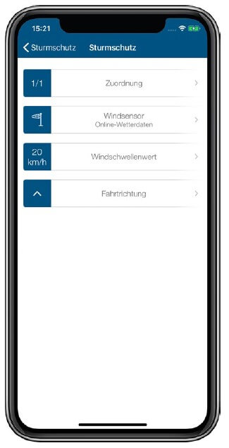 Screenshot - Homematic IP App - Screenshot Sturmschutz