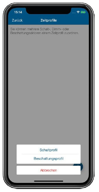 Screenshot - Homematic IP App - Zeitprofil erstellen
