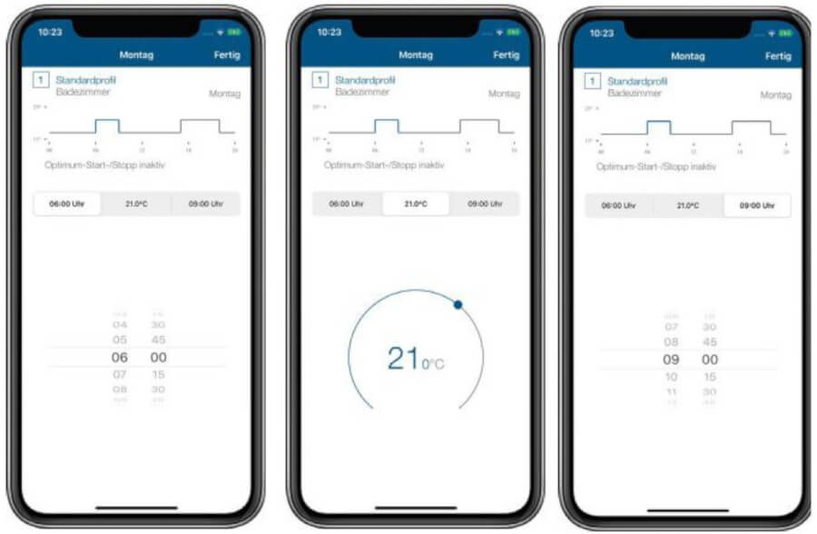 APP Screenshot Ändern der Heizphase