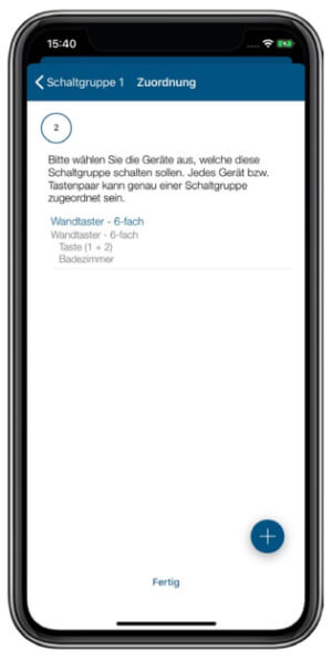 Screenshot Schaltgruppen