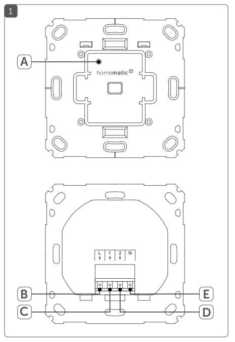 contronics Guide zur Rolladensteuerung  - Schaltbild Rolladenaktor für Markenschalter