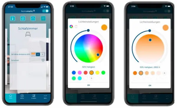 Screenshots - Einbindung Philips Hue - Farbe einstellen