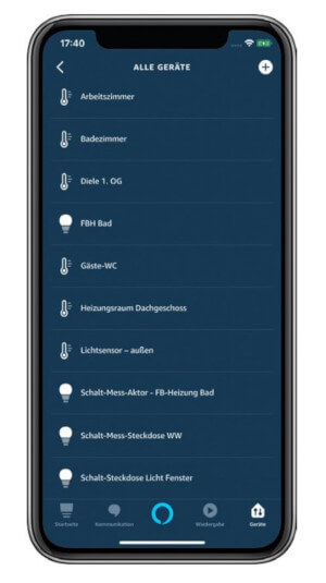 Alexa Geräteübersicht