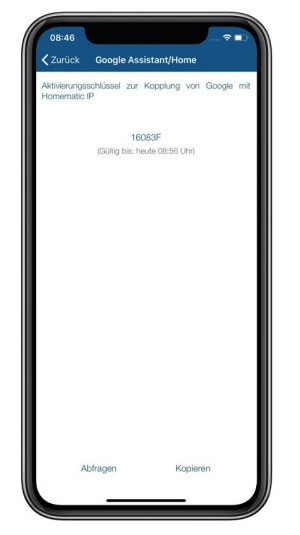 Google Home Aktivierungsschlüssel
