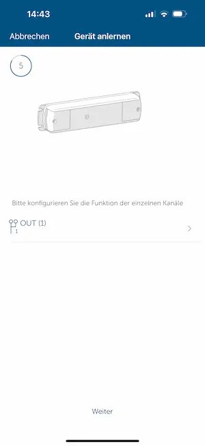 contronics Guide zum LED Controller - Screenshot Raumauswahl - Kanal