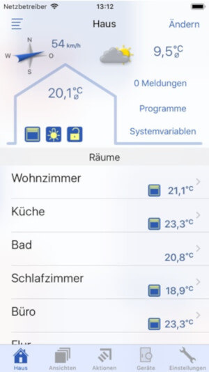 Screenshot Startbildschirm - PocketControl