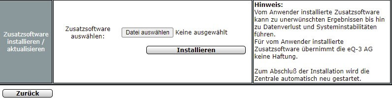 Screenshot Zusatzsoftware für TinyMatic auf CCU3 installieren - 2