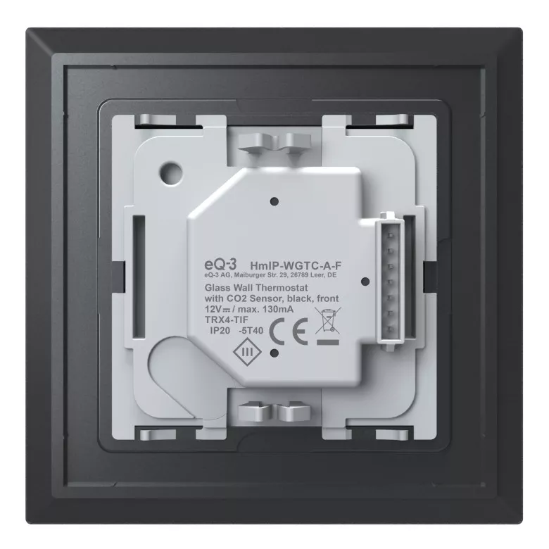 Homematic IP Glas-Wandthermostat mit CO2-Sensor - schwarz