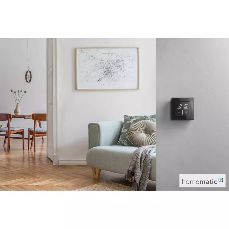 Homematic IP Glas-Wandthermostat - schwarz