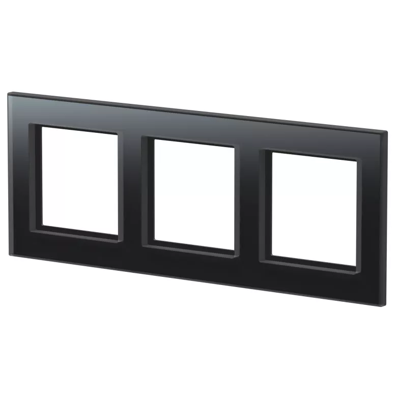 Homematic IP Glasrahmen - 3-fach - schwarz