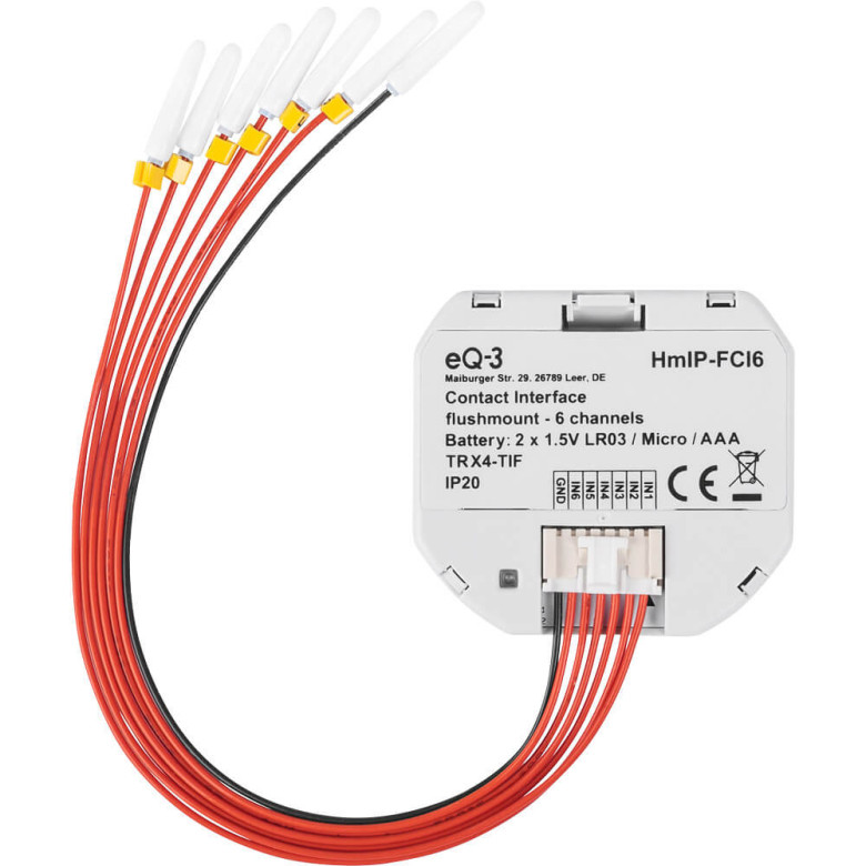 Homematic IP Kontakt-Schnittstelle Unterputz - 6-fach