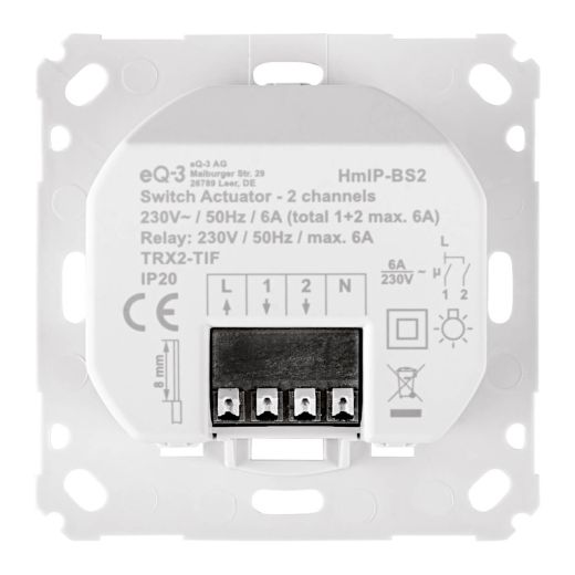 Homematic IP Schaltaktor für Markenschalter - 2-fach