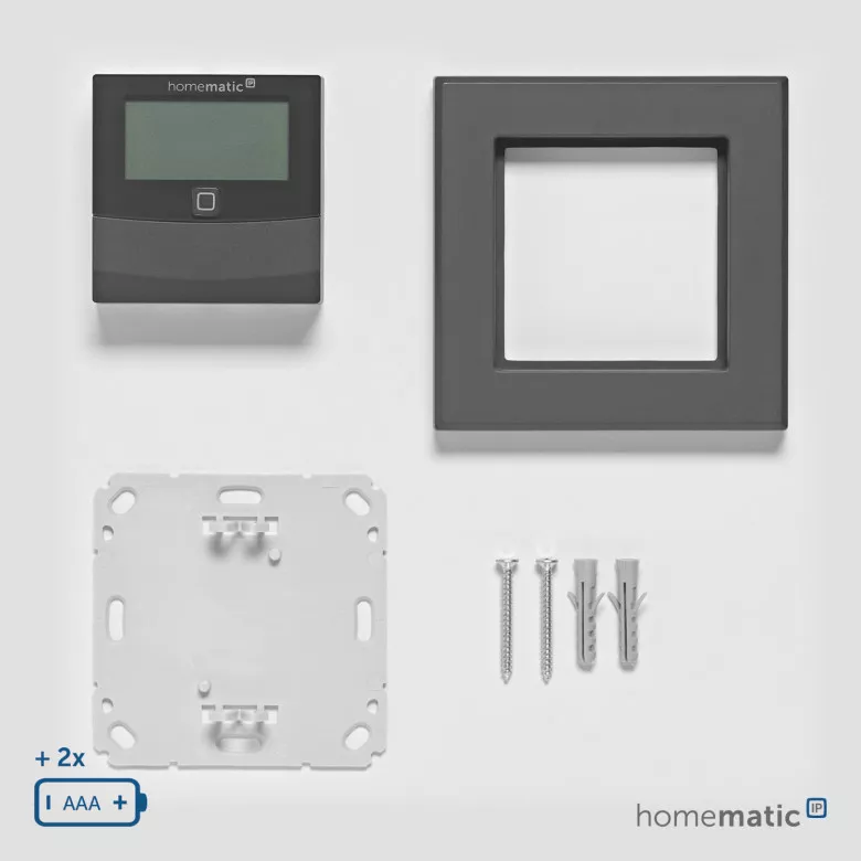 Homematic IP Temperatur- und Luftfeuchtigkeitssensor mit Display - anthrazit