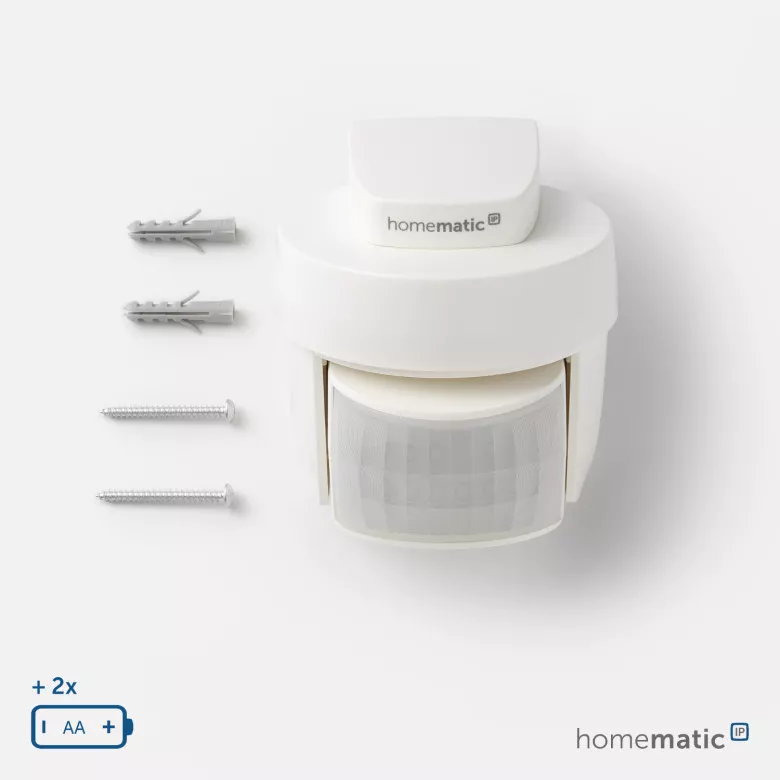 Homematic IP Bewegungsmelder mit Dmmerungssensor auen, wei