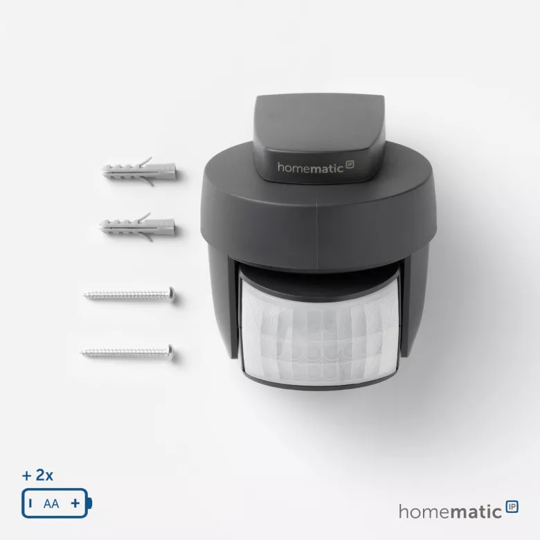 Homematic IP Bewegungsmelder mit Dmmerungssensor - auen, anthrazit