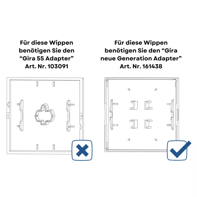 Adapter fr Gira neue Generation