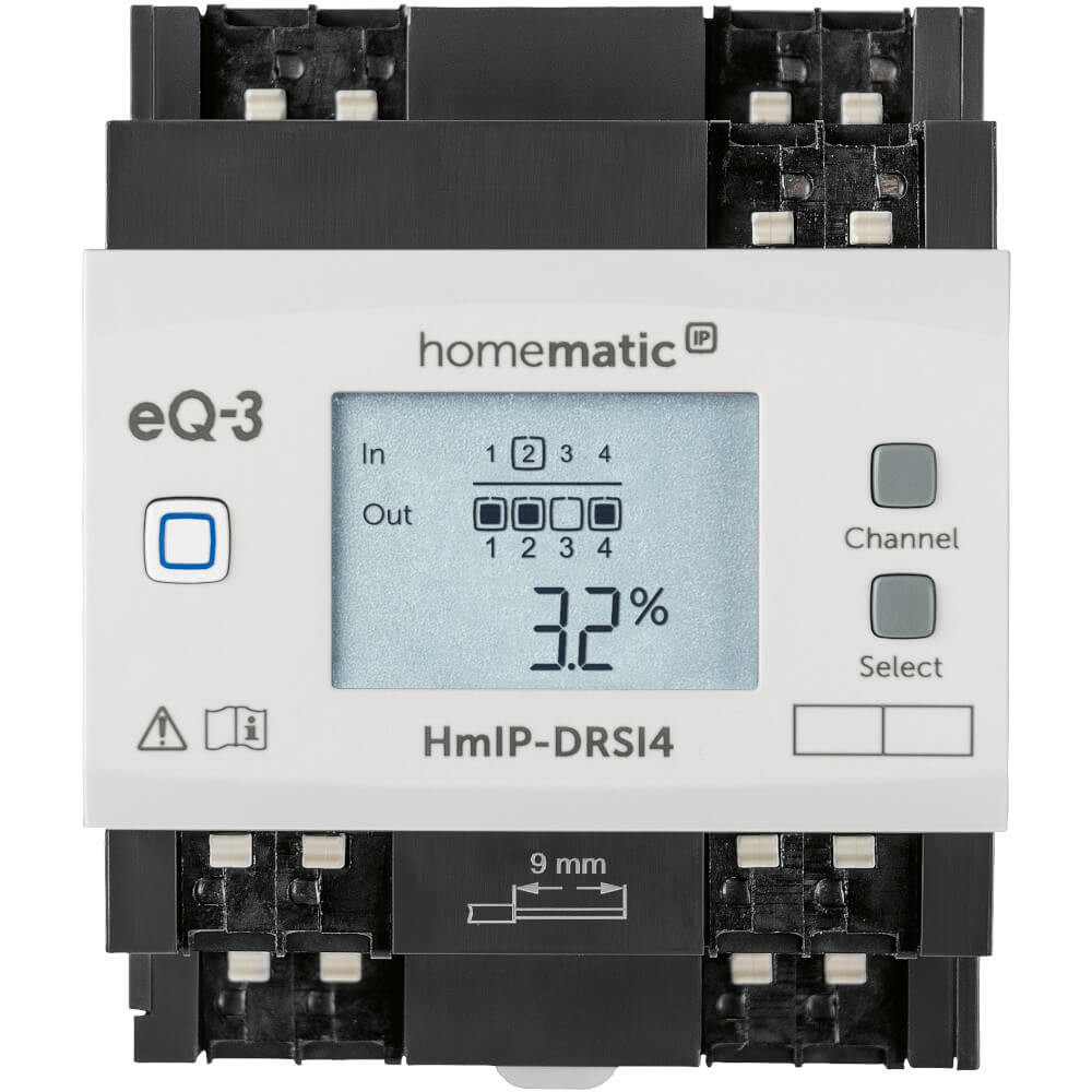 Homematic IP Schaltaktor für Hutschienenmontage - 4-fach