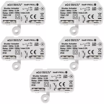 Homematic IP Erweiterungsset Rollladenaktor Unterputz - 5 Stck