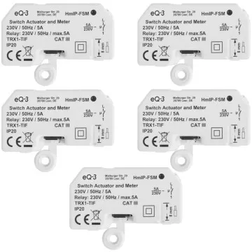 Homematic IP Erweiterungsset Schalt-Mess-Aktor Unterputz - 5 Stck