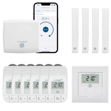 Homematic IP Heizungssteuerung BASIC mit Wandthermostat fr 6 Heizkrper